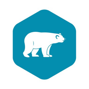 Vahşi ayı simgesi, basit tarzı