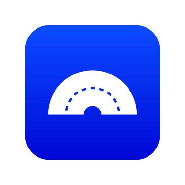 Yuvarlak torna yol simgesi dijital mavi