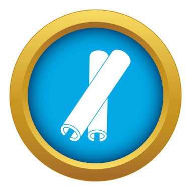 Tarçın mavi simge vektör izole