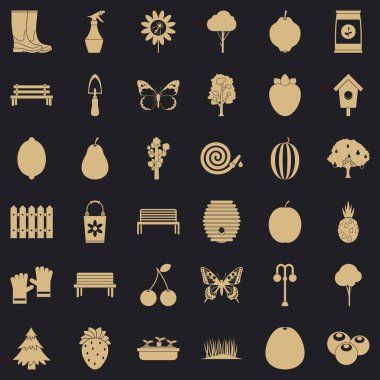 Ekili Icons set, basit tarzı