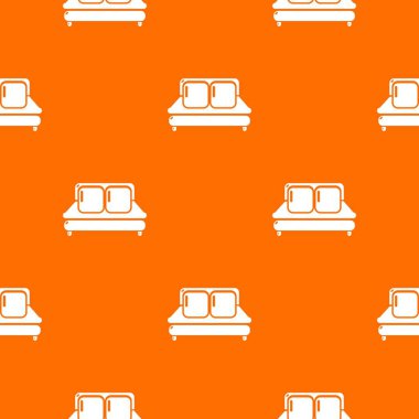 Çift kişilik yatak deseni vektör turuncu