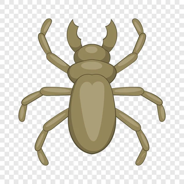 Beetle woodworm icon, cartoon style — Stock Vector