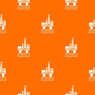 Yağ platformu desen vektör turuncu