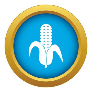 Corncob simgesi mavi vektör izole