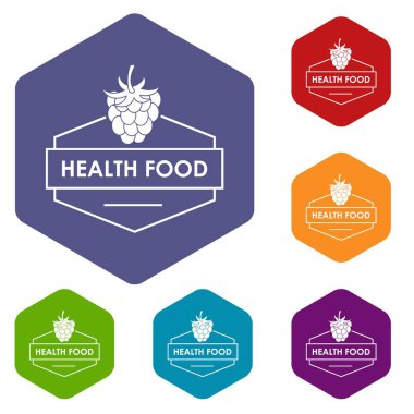 Ahududu simgeleri vektör hexahedron