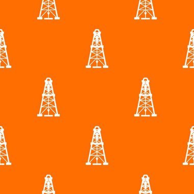 Yağ derrick desen vektör turuncu