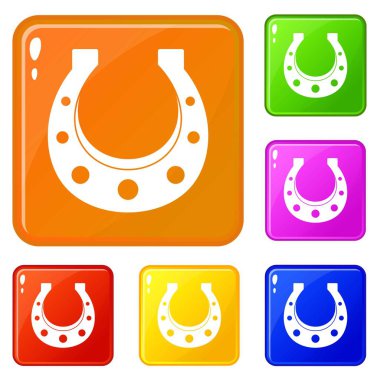 At nalı simgeler kümesi vektör renk