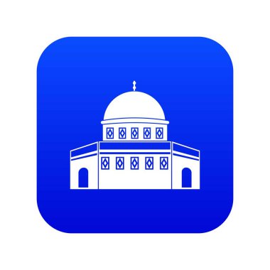 Temple Mount simgesi dijital mavi Üzerinde Rock Dome