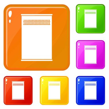 Çöp kutusu simgeleri vektör rengini ayarla