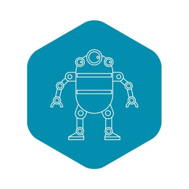 Sevimli robot simgesi, anahat stili