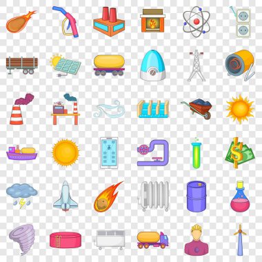 Kaydet enerji simgeler kümesi çizgi film tarzı