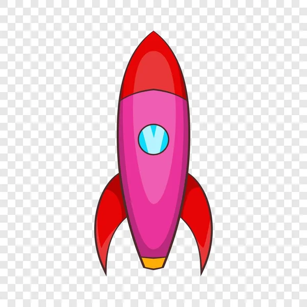 Long rocket icon, cartoon style — Stock Vector