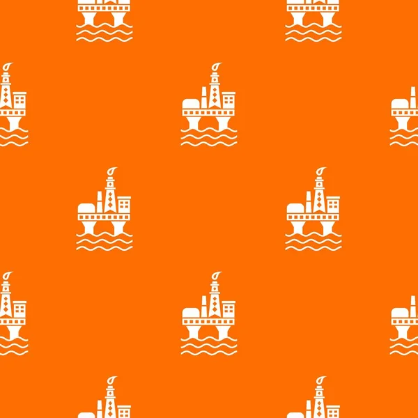 油平台模式矢量橙色 — 图库矢量图片