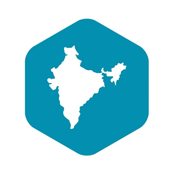 Indiska karta ikon, enkel stil — Stock vektor