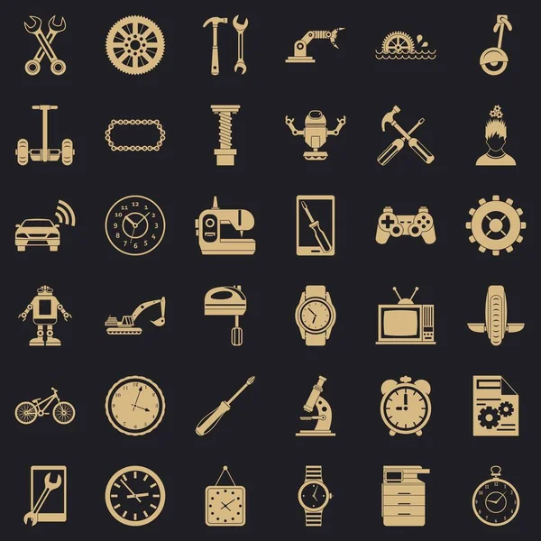 Otomatik onarım Icons set, basit tarzı