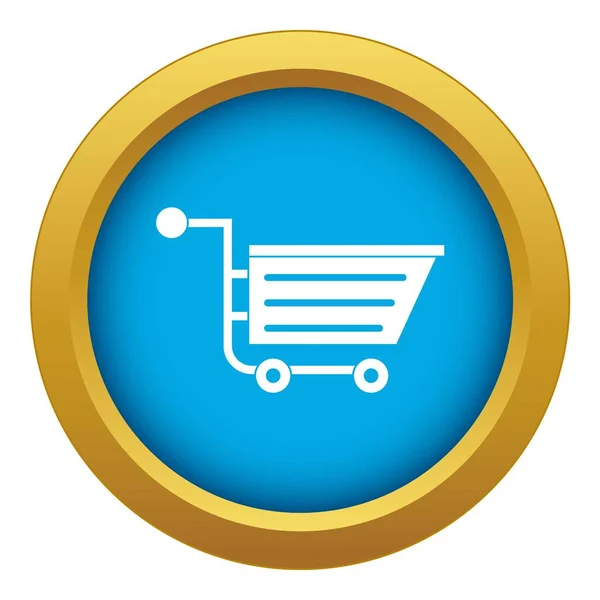 Sale shopping cart icon blue vector isolated — Stock Vector