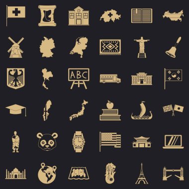 Hedef Icons set, basit tarzı