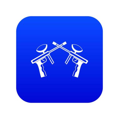 Paintball silah simgesi dijital mavi