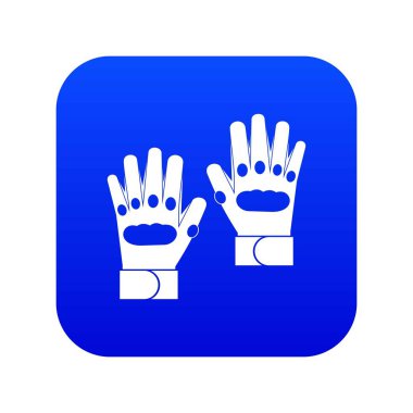 Paintball eldiven ikonu dijital mavi çifti