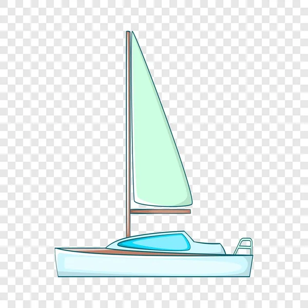 Yacht with sails icon, cartoon style — Διανυσματικό Αρχείο