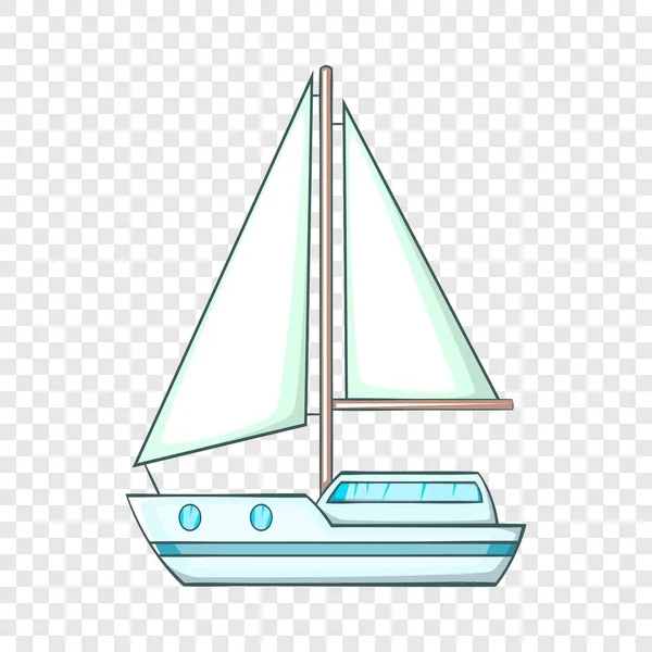 Segelschiff-Ikone im Cartoon-Stil — Stockvektor