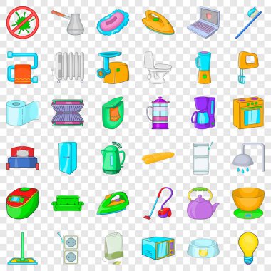 Daire Icons set, karikatür tarzı