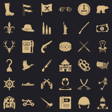 Boru Icons set, basit tarzı