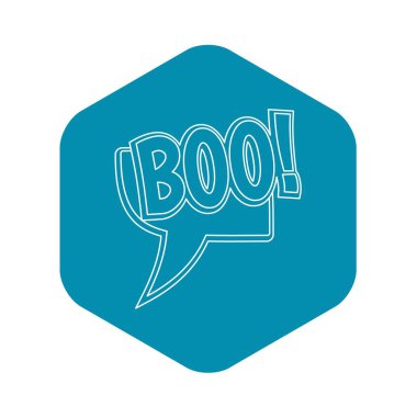 Boo, komik metin ses efekti simgesi, anahat stili