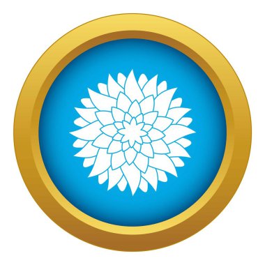 İzole mavi simge vektör çiçek