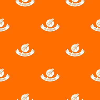 Brezilya kültür desen vektör turuncu