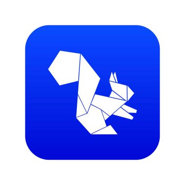 Origami sincap simgesi mavi vektör