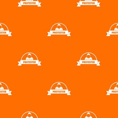 Protestocu insan desen vektör turuncu