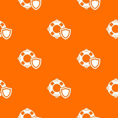 Cankurtaran koruma deseni vektör turuncu