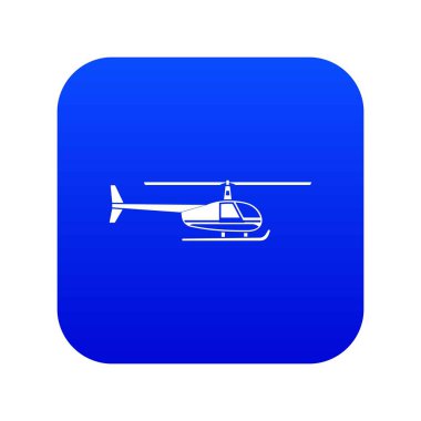 Helikopter simgesi dijital mavi