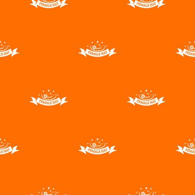 Kadın şapka deseni vektör turuncu