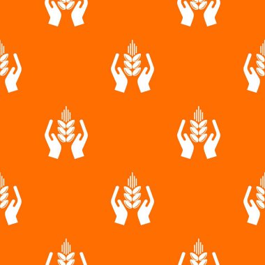 Bitki koruma deseni vektör turuncu