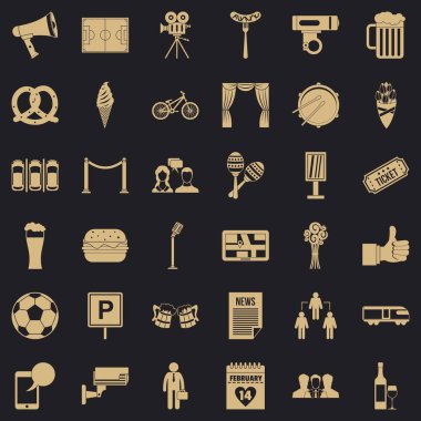 Geliştirme Icons set, basit tarzı