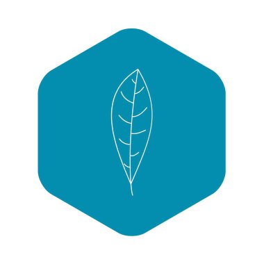 Ağaç yaprak simgesiyle, anahat stili