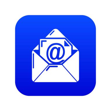 E-posta simgesi mavi vektör