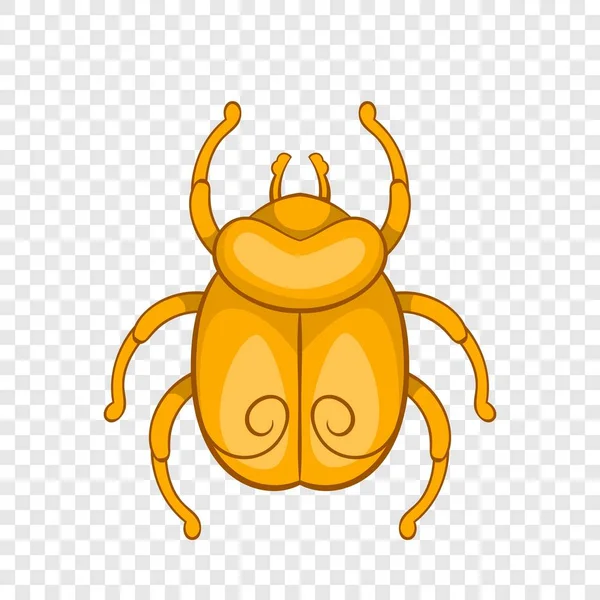 Altın Mısır scarab böceği simgesi, karikatür tarzı