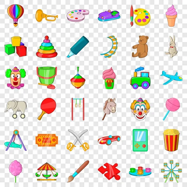 Çocuk Bahçesi Icons set, karikatür tarzı