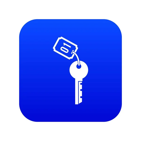 Ikona klíče hotelu digitální modrá — Stockový vektor
