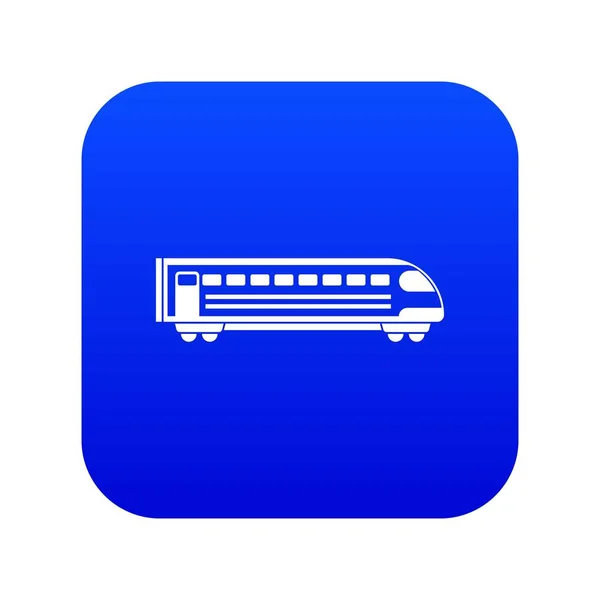 Icône train numérique bleu — Image vectorielle