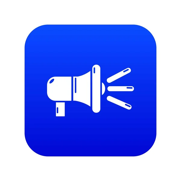 Megaphone icon blue vector — Stock Vector