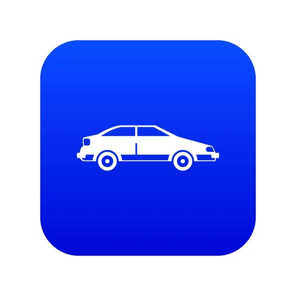 Icono del coche azul digital — Vector de stock