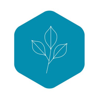 Üç kutsal kişilerin resmi, anahat tarzı yapraklar