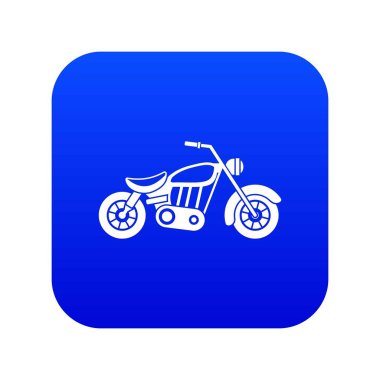 Motosiklet simgesi dijital mavi