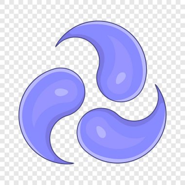 Renkli soyut girdap simgesi, karikatür tarzı