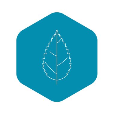 Ağaç yaprak simgesiyle, anahat stili