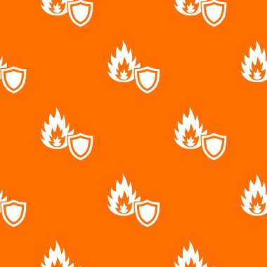Yangından korunma deseni vektör turuncu